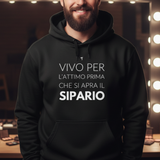 Felpa Unisex con Cappuccio Attimo prima del sipario