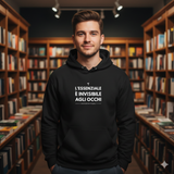 Felpa Unisex con Cappuccio Citazione Piccolo Principe