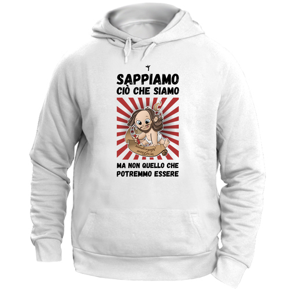 Felpa Unisex con Cappuccio Shakespeare Baby Citazione