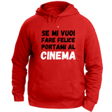 Felpa Unisex con Cappuccio portami al cinema