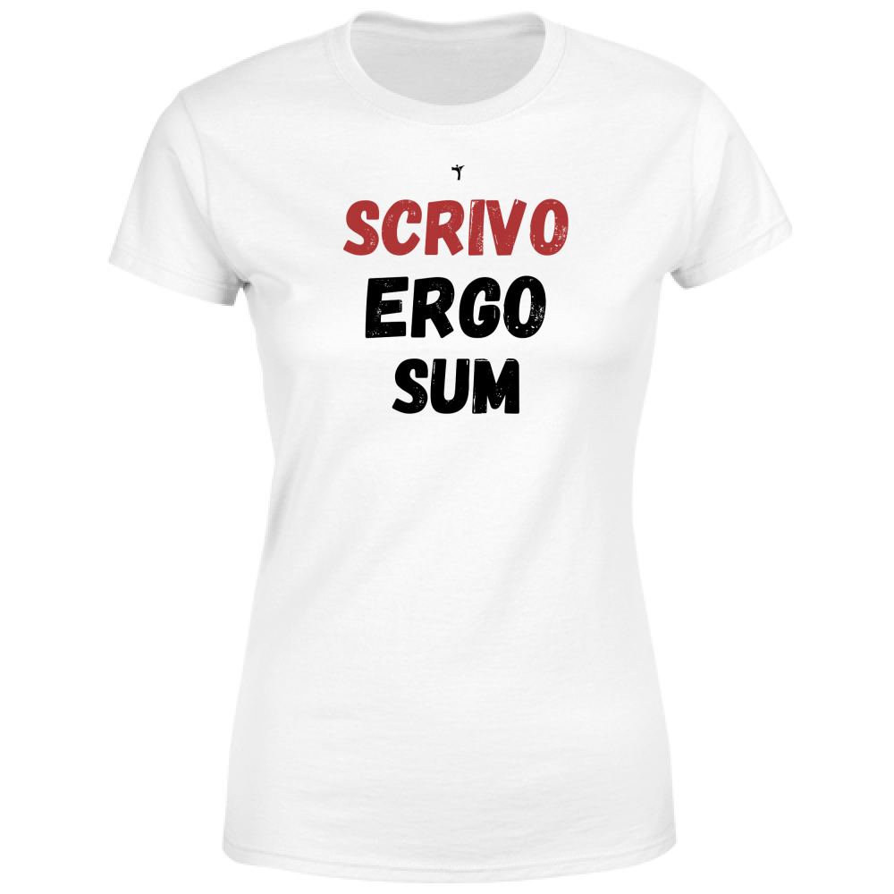 T-Shirt Donna scrivo ergo sum