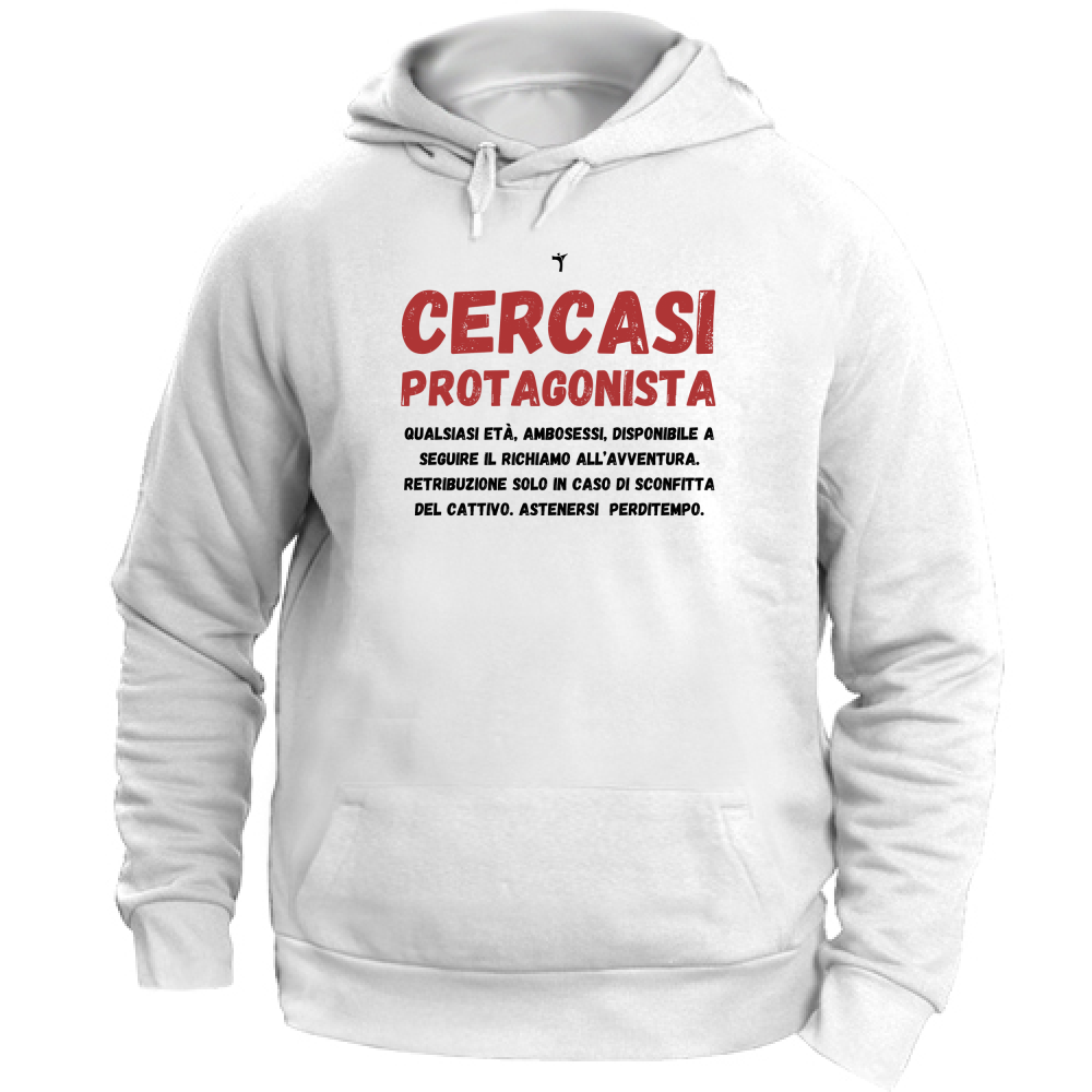 Felpa Unisex con Cappuccio cercasi protagonista