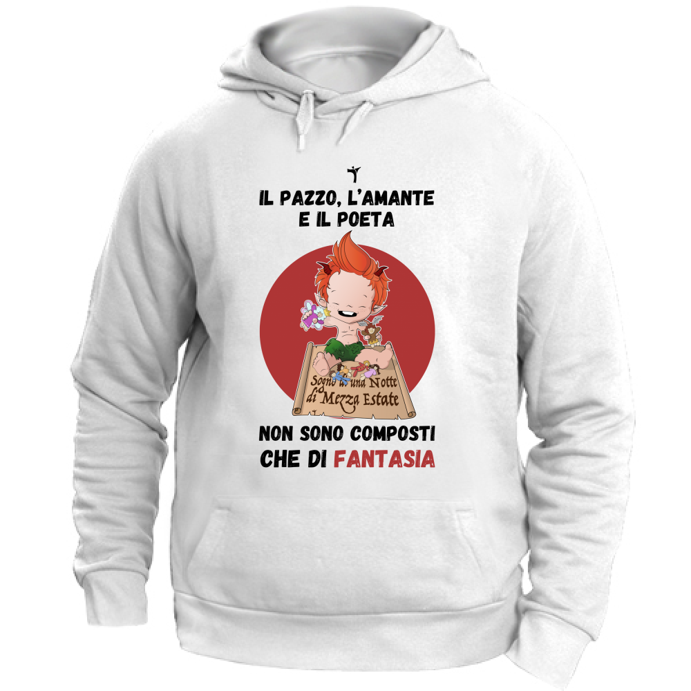 Felpa Unisex con Cappuccio Puck citazione