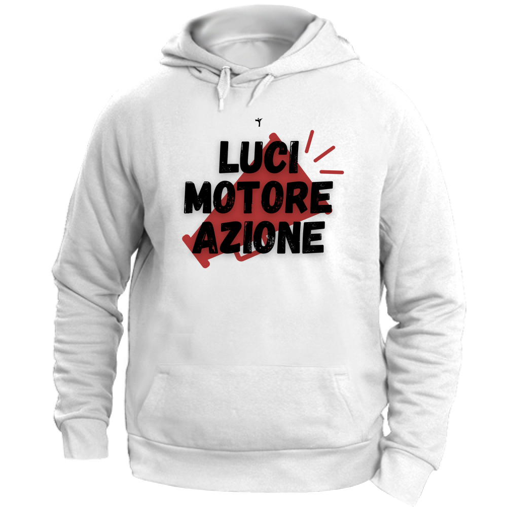 Felpa Unisex con Cappuccio luci motore azione