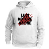 Felpa Unisex con Cappuccio luci motore azione